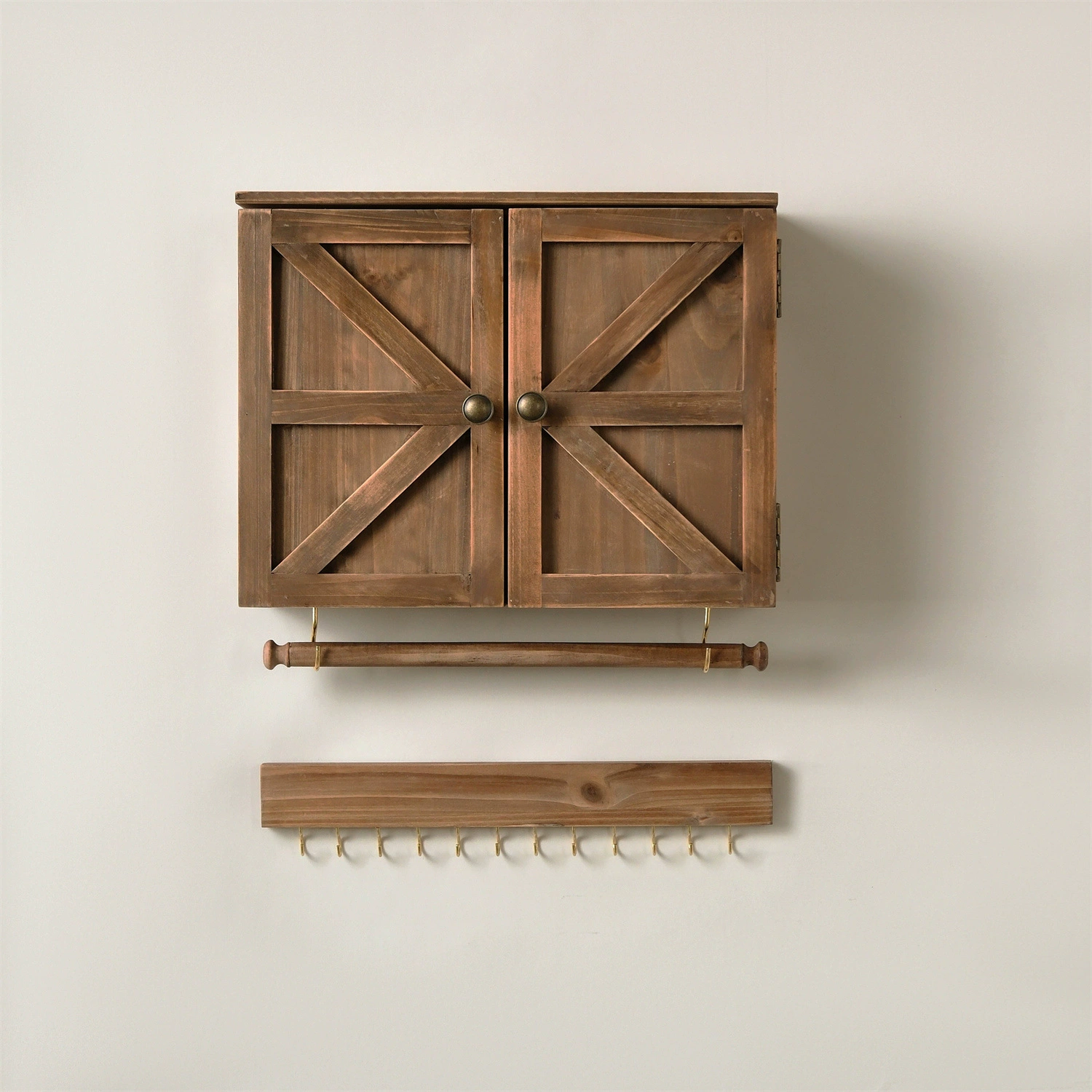 Storage Rack Wall-mounted Solid Wood Necklace Jewelry — shoe storage wholesale pick on ShoeVault