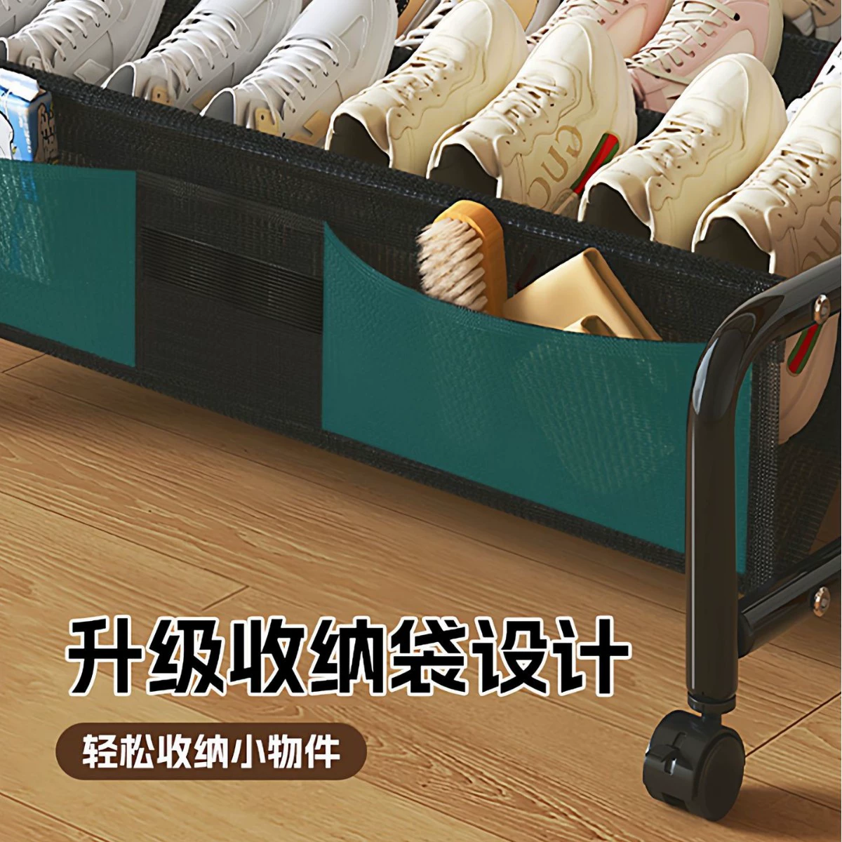 Shoe Rack Under-bed Storage Bin Shelf Rack Rolling — shoe storage wholesale pick on ShoeVault