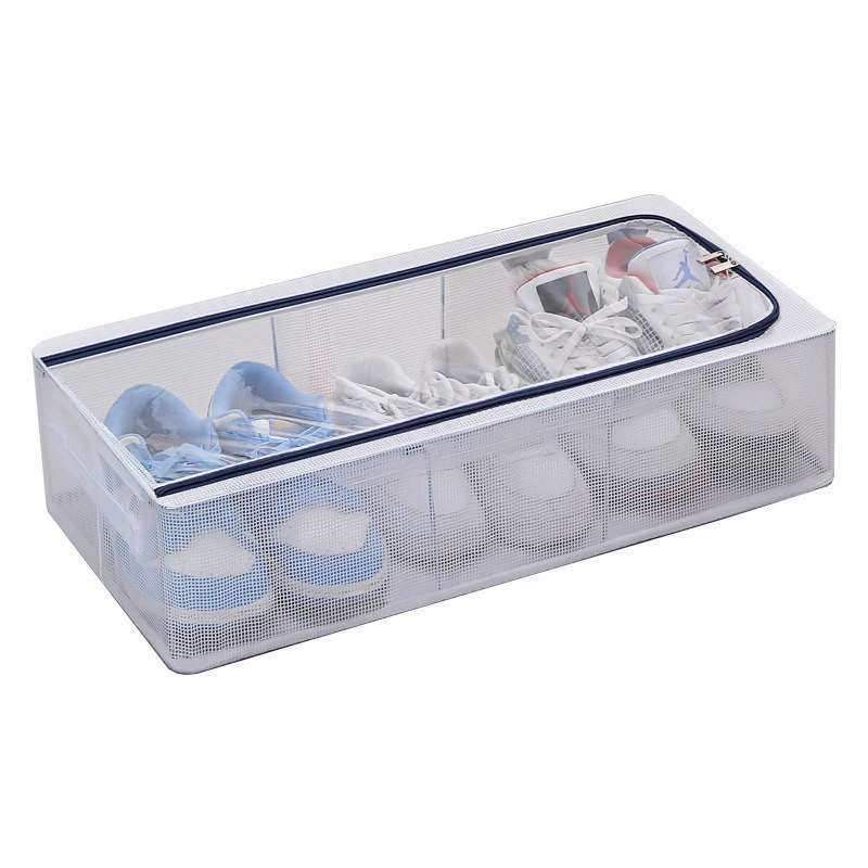 Shoe Box Under-bed Storage Bin Foldable Clear — shoe storage wholesale pick on ShoeVault