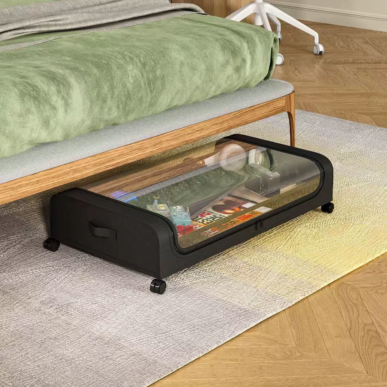 Under-bed Freestanding Shelf Rack Wheeled Medium — shoe storage wholesale pick on ShoeVault
