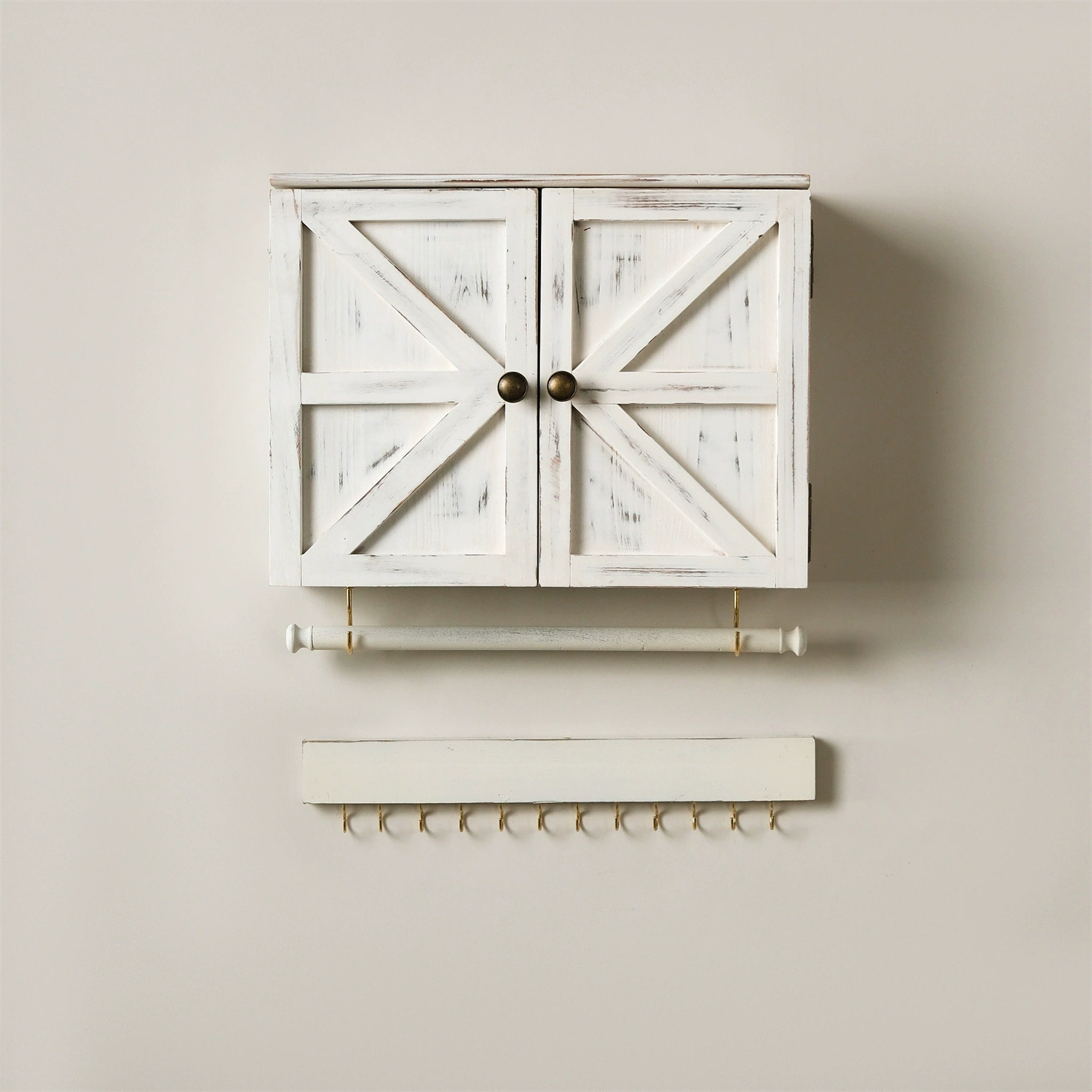 Storage Rack Wall-mounted Solid Wood Necklace Jewelry — shoe storage wholesale pick on ShoeVault