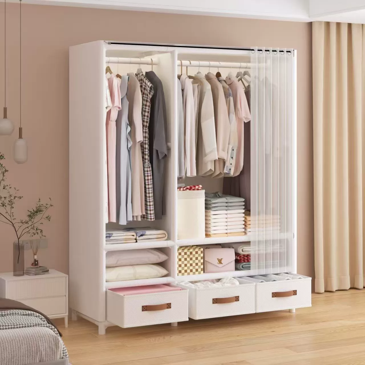 Renter-friendly Wardrobe Closet Shelf Rack Wardrobe Budget — shoe storage wholesale pick on ShoeVault
